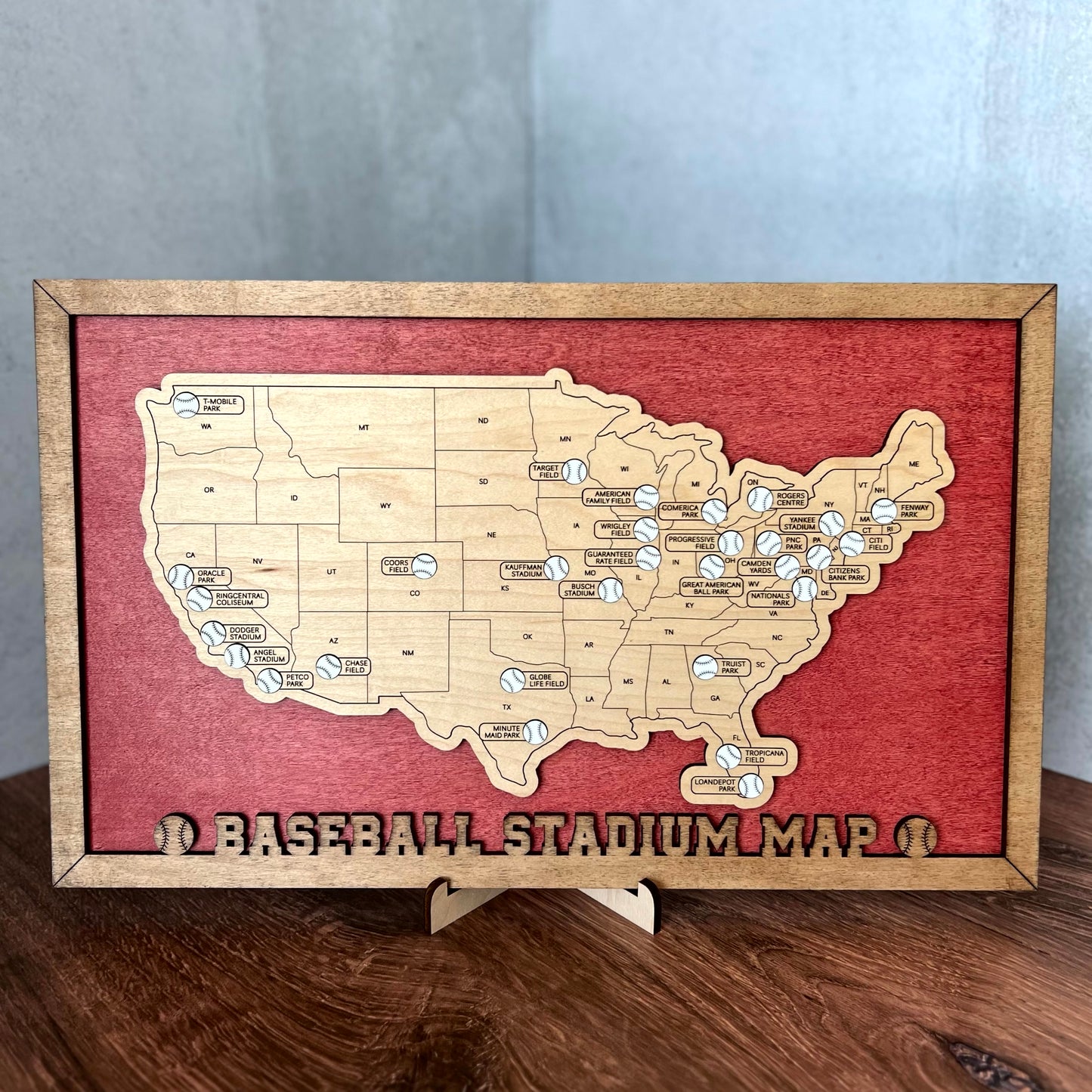 Baseball Stadium Travel Map
