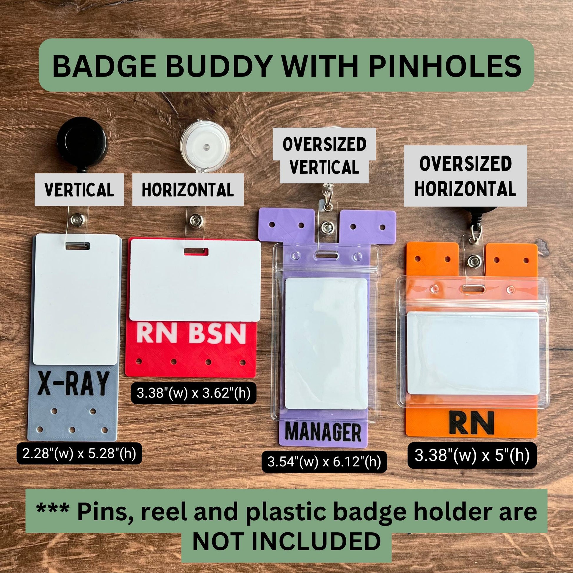 Custom Badge Buddy, RN Badge Buddy, Nursing Pin Holder, Nurse Badge Tag, X-ray Marker Parker, Pin Holder, Badge Backer, Badge Buddy Pin Hole