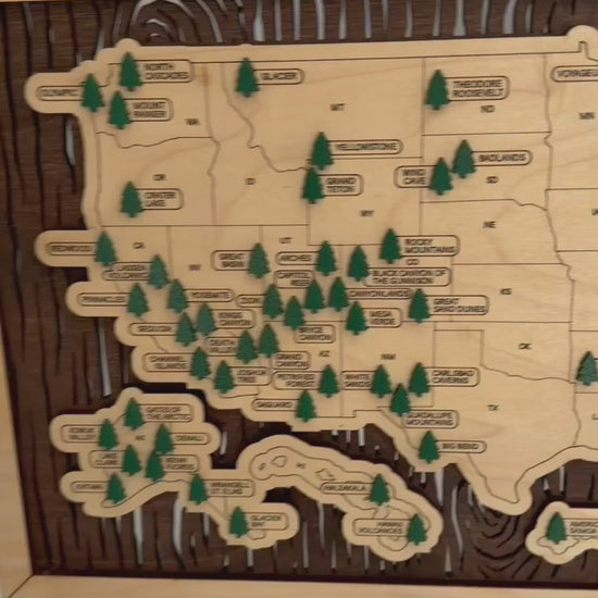 National park travel map